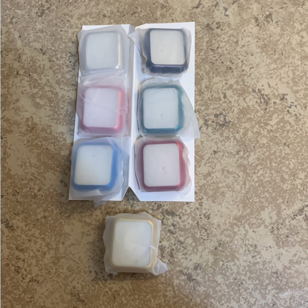 New! Tranesca All-In-One  (7) Pack 38mm Watch Case Built-in HD Clear Ultra-Thin